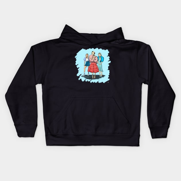 Scream Queens Idiot Hookers Kids Hoodie by hollydoesart